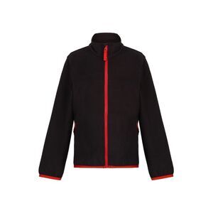 Regjun Boys Microfleece Full Zip Fleece Jacket / Black/Classic Red